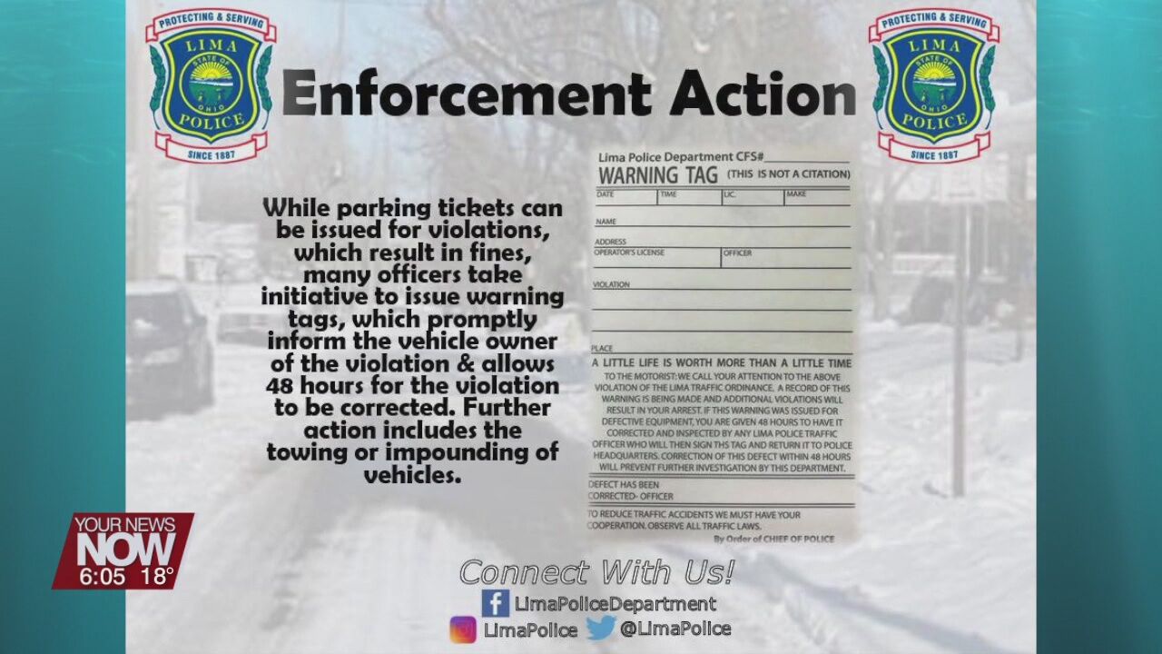 Lima Police asking residents to follow parking ordinances within the city